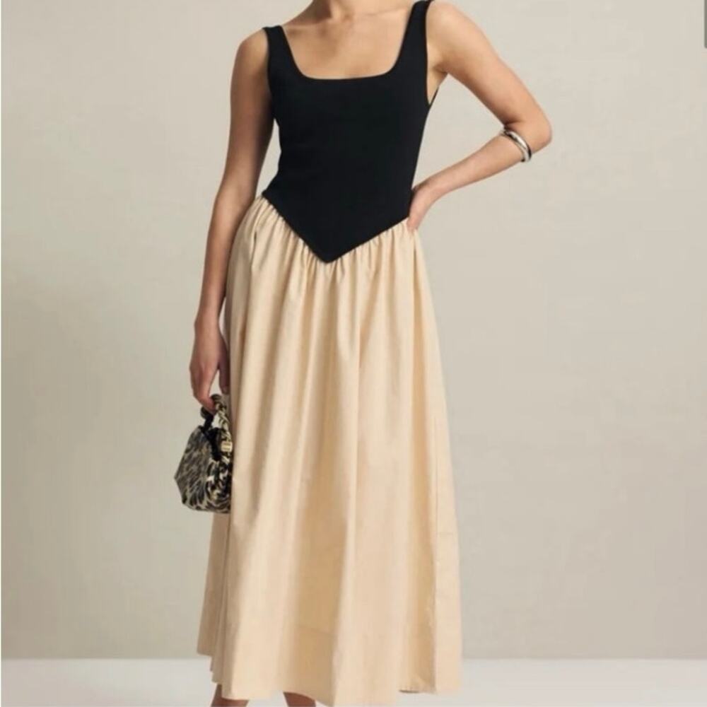 Ronny Kobo Combo Drop Waist
Midi Dress Size M